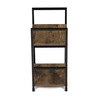 GD-212 OLW - Regál, 2 police, dekor staré drevo, MDF, čierny lak