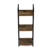 GD-213 OLW - Regál, 3 police, dekor staré drevo, MDF, čierny lak