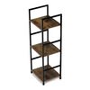 GD-213 OLW - Regál, 3 police, dekor staré drevo, MDF, čierny lak