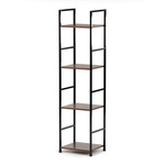 GD-214 OLW - Regál, 4 police, dekor staré drevo, MDF, čierny lak