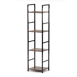 GD-214 OLW - Regál, 4 police, dekor staré drevo, MDF, čierny lak