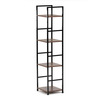 GD-214 OLW - Regál, 4 police, dekor staré drevo, MDF, čierny lak
