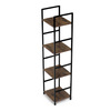 GD-214 OLW - Regál, 4 police, dekor staré drevo, MDF, čierny lak