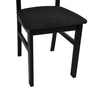 Jedálenská čalúnená stolička BINGO farba čierna/poťah Moric 8