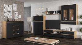 Obývacia zostava CEFALU farba čierna