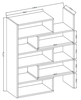 Rozkladacie regál KAROL (MOVE) biely