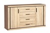 Obývacia zostava DALLAS SET 1 (skriňa, komoda, vitrína) dub sonoma