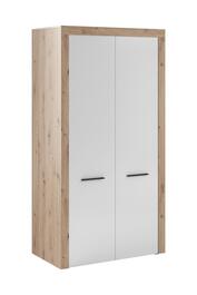 Šatníková skriňa 2D LODOSA dub artisan/biela