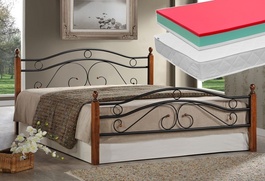 Posteľ 180x200 cm FLORA + 2 ks matraca 90 cm LITERA 90