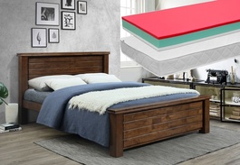 Posteľ 180x200 cm BAYERN + 2 ks matraca 90 cm LITERA 90