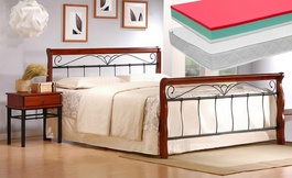 Posteľ 180x200 cm BENÁTKY + 2 ks matrace 90 cm LITERA 90