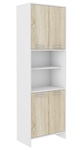 Kombinovaná skriňa 4-dverová BRANDI biela/ dub sonoma