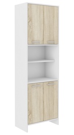 Kombinovaná skriňa 4-dverová BRANDI biela/ dub sonoma