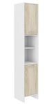 Kombinovaná skriňa 2-dverová BRANDI biela/ dub sonoma