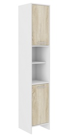 Kombinovaná skriňa 2-dverová BRANDI biela/ dub sonoma