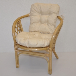 Ratanové kresielko detské Bahama polster béžový melír