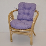 Ratanové kresielko detské Bahama polster fialový melír