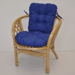 Ratanové kresielko detské Bahama polster modrý melír