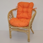 Ratanové kresielko detské Bahama polster oranžový melír