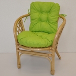 Ratanové kresielko detské Bahama polster svetlo zelený melír