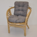 Ratanové kresielko detské Bahama polster šedý melír