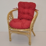 Ratanové kresielko detské Bahama polster vínový melír