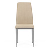 DCL-379 BG2 - Stolička jedálenská, béžová látka, šedé kovové nohy