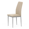 DCL-379 BG2 - Stolička jedálenská, béžová látka, šedé kovové nohy