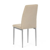 DCL-379 BG2 - Stolička jedálenská, béžová látka, šedé kovové nohy