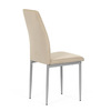 DCL-379 BG2 - Stolička jedálenská, béžová látka, šedé kovové nohy