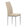 DCL-379 BG2 - Stolička jedálenská, béžová látka, šedé kovové nohy