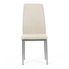 DCL-379 CRM2 - Stolička jedálenská, krémová látka, šedé kovové nohy
