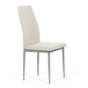 DCL-379 CRM2 - Stolička jedálenská, krémová látka, šedé kovové nohy