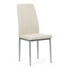 DCL-379 CRM2 - Stolička jedálenská, krémová látka, šedé kovové nohy
