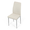 DCL-379 CRM2 - Stolička jedálenská, krémová látka, šedé kovové nohy