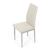 DCL-379 CRM2 - Stolička jedálenská, krémová látka, šedé kovové nohy