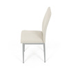 DCL-379 CRM2 - Stolička jedálenská, krémová látka, šedé kovové nohy