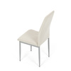 DCL-379 CRM2 - Stolička jedálenská, krémová látka, šedé kovové nohy