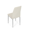 DCL-379 CRM2 - Stolička jedálenská, krémová látka, šedé kovové nohy