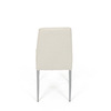 DCL-379 CRM2 - Stolička jedálenská, krémová látka, šedé kovové nohy