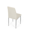DCL-379 CRM2 - Stolička jedálenská, krémová látka, šedé kovové nohy