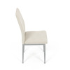 DCL-379 CRM2 - Stolička jedálenská, krémová látka, šedé kovové nohy