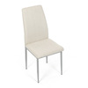 DCL-379 CRM2 - Stolička jedálenská, krémová látka, šedé kovové nohy