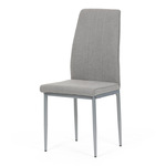 DCL-379 LAN2 - Stolička jedálenská, hľuzovková látka, šedé kovové nohy