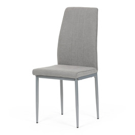 DCL-379 LAN2 - Stolička jedálenská, hľuzovková látka, šedé kovové nohy