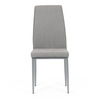 DCL-379 LAN2 - Stolička jedálenská, hľuzovková látka, šedé kovové nohy