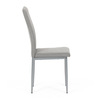 DCL-379 LAN2 - Stolička jedálenská, hľuzovková látka, šedé kovové nohy