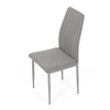 DCL-379 LAN2 - Stolička jedálenská, hľuzovková látka, šedé kovové nohy