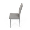 DCL-379 LAN2 - Stolička jedálenská, hľuzovková látka, šedé kovové nohy