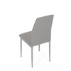 DCL-379 LAN2 - Stolička jedálenská, hľuzovková látka, šedé kovové nohy